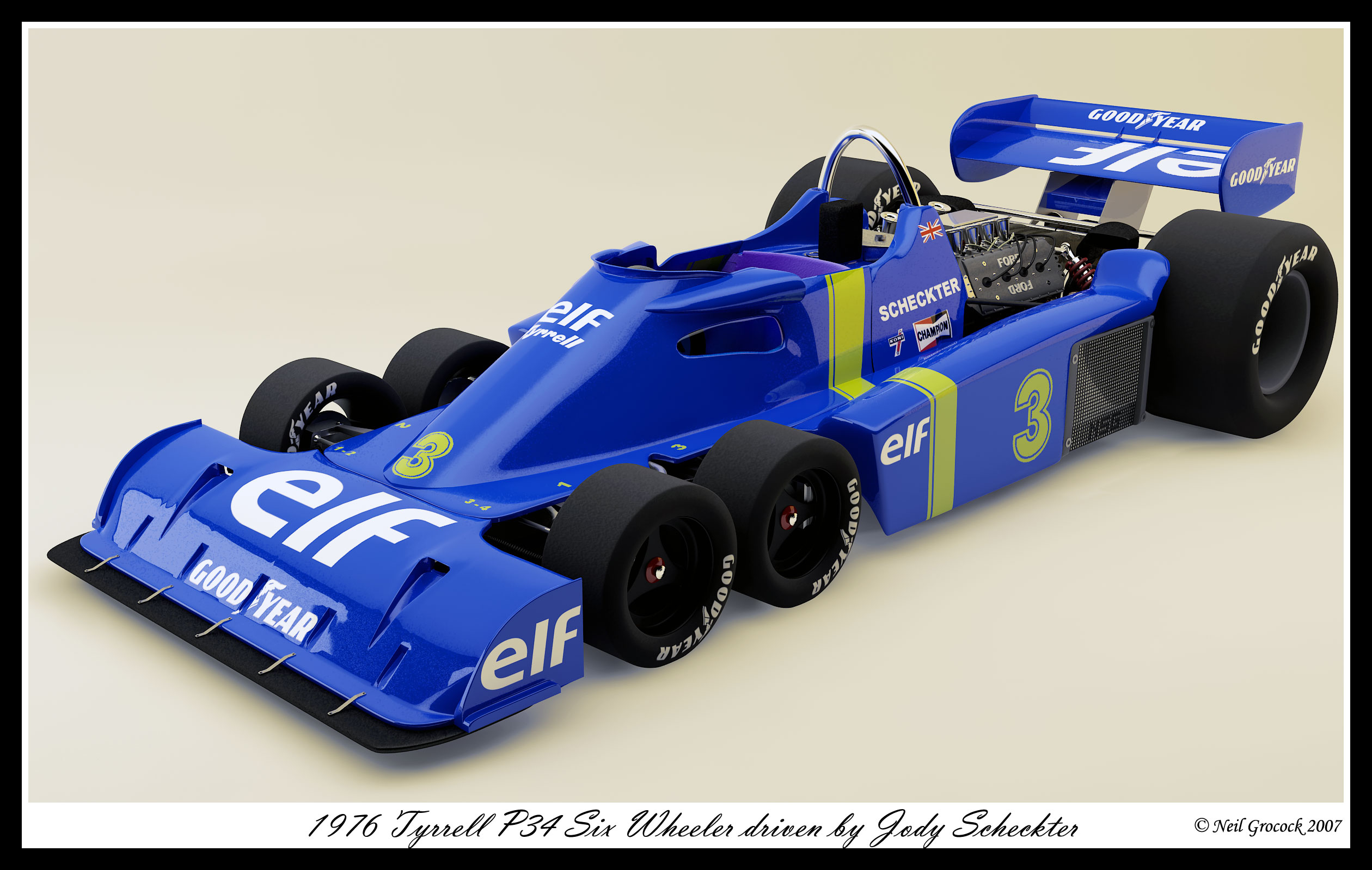 Tyrrell P34 Six Wheeled Formula One Car